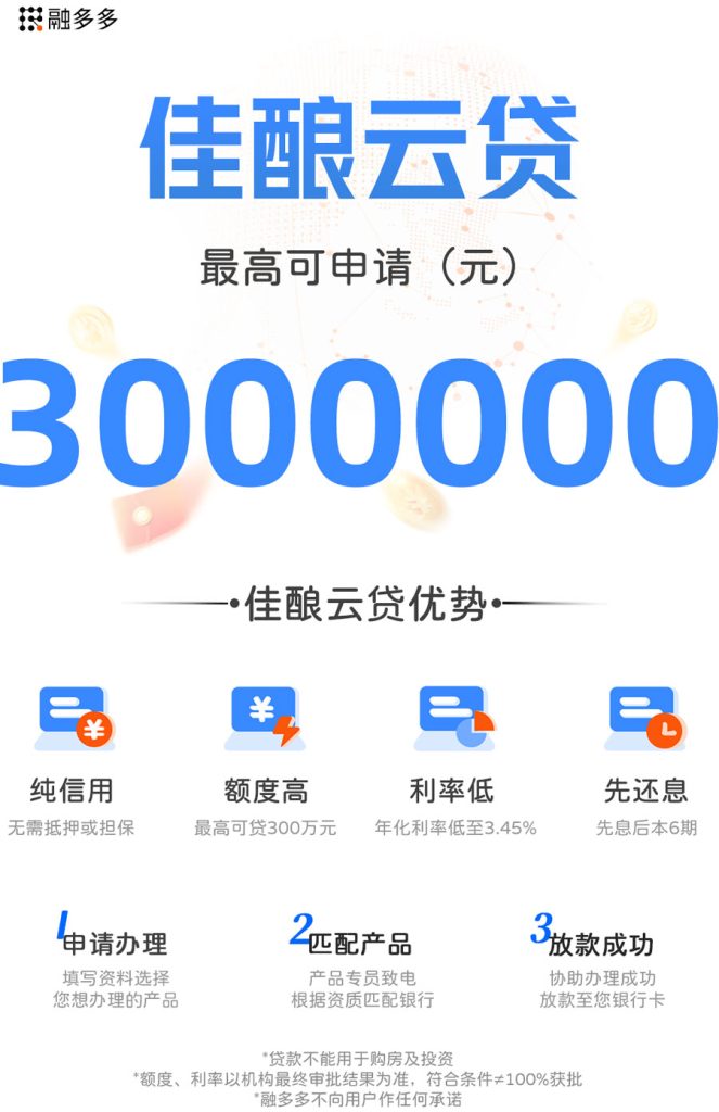 图片[1]⠂佳酿云贷，建行认可的酒类品牌商有合作的企业贷，最高可申请300万
