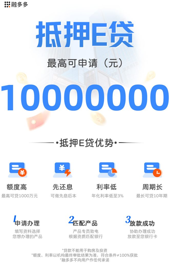 图片[1]⠂抵押e贷，以价值在200万以上固产做抵押的企业贷