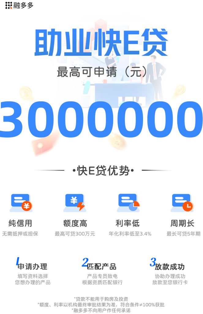 图片[1]⠂助业快e贷，有银行收款码或流水可做的企信贷