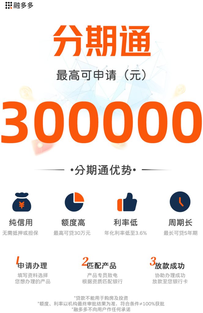 图片[1]⠂分期通，按揭房/社保即可申请最高额度30万5年期