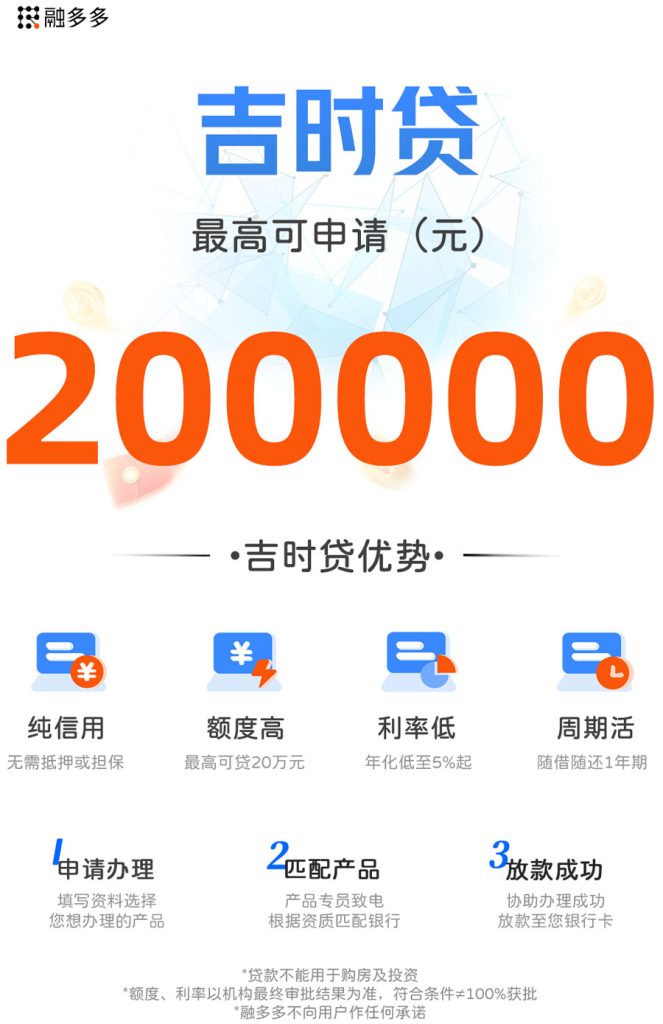 图片[1]⠂华瑞吉时贷，资质要求低，额度最高20万