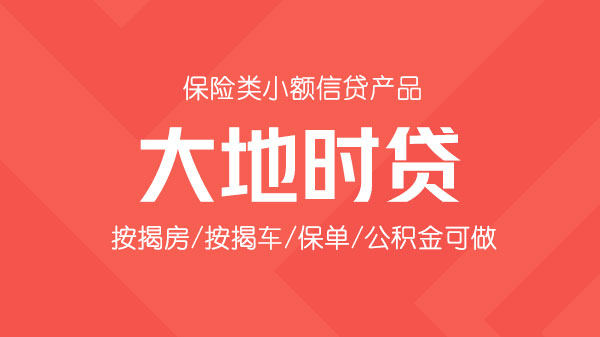 大地时贷，非银机构信贷，额度最高50万