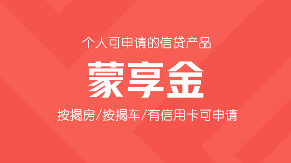 蒙享金，面向个人的小贷，额度最高20万